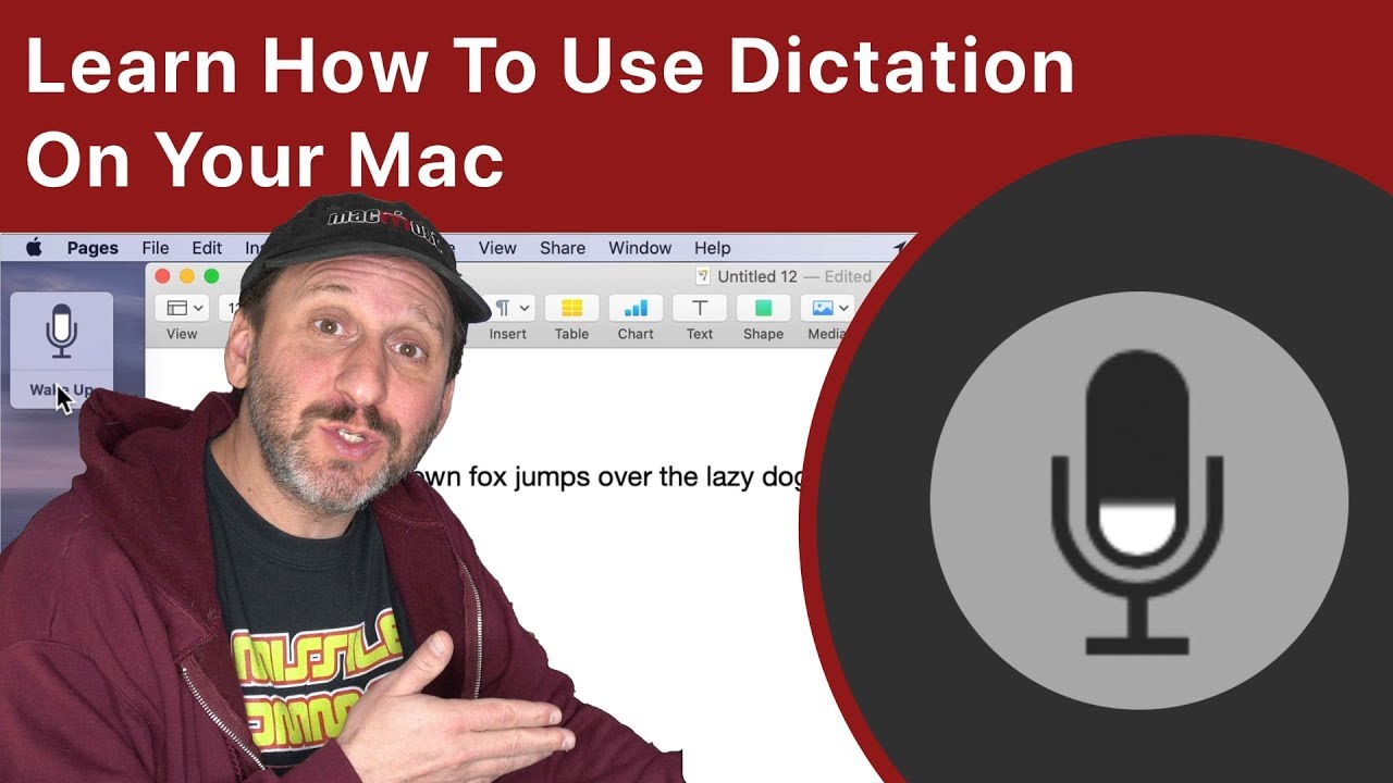 use mac dictation for video files